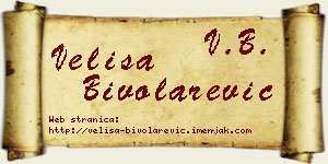 Veliša Bivolarević vizit kartica